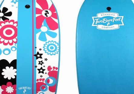 Two Bare Feet 41`` (104cm) Slick Board Bodyboard XPE   EVA Core Includes Wrist/Ankle Strap by Two Bare Feet (Headlines Blue)