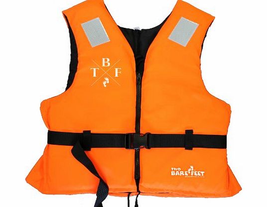 Two Bare Feet TBF 50N Bouyancy Aid (Hi Vis Orange) Vest Life Jacket (L 70-90kg)