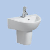 Flow Hand Rinse Basin with Semi-Pedestal