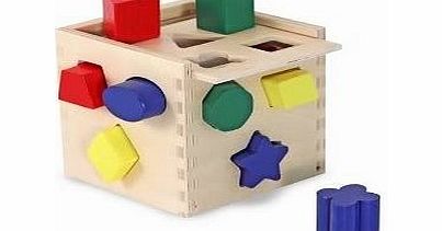 M & D Shape Sorting Cube with Bright Colors And Easy-to-hold Blocks Encourage Creative Play Toy / Game / Play / Child / Kid