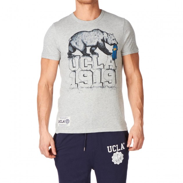 Mens UCLA Walton T-Shirt - Light Grey Marl