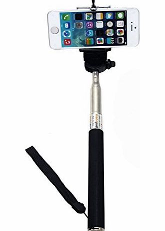UFCIT TM) Extendable Self Portrait Selfie Handheld Stick Monopod with Smartphone Adjustable Phone Holder and Bluetooth Remote Wireless Shutter for iPhone Samsung and other IOS and Android Smartphone (