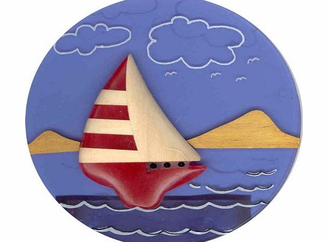 UIT Childrens Glow Plug In Night Light, Sail Boat