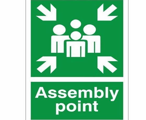 UK Fire Signs Assembly Point Sign - 200x300 Rigid Plastic