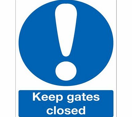 UK Safety Signs  - 400 x 300 mm keep gates closed 1.2 mm rigid plastic signs.
