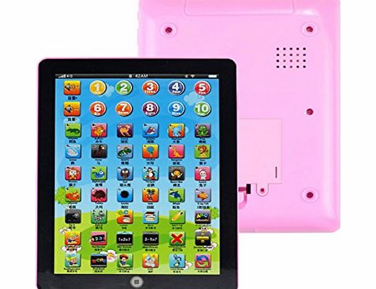 Ukamshop TM)Children Kids Computer Tablet Chinese English Learning Study Machine Toy (Pink)