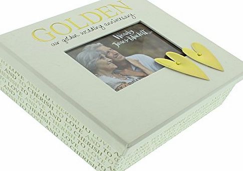 ukgiftstoreonline 50th Golden Wedding Anniversary Gift Keepsake Box By Wendy Jones