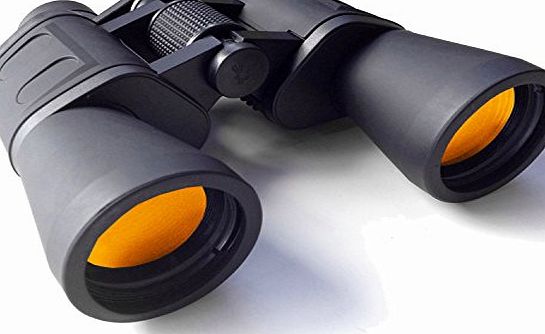 UKHobbyStore Serious User Ruby Lens Black High Power Binoculars 10x50 Special Anti Glare Fully Coated Optics Ligh