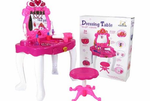 UKIC Girls Princess Style Dressing Table Play Set with Light amp; Sound by UKIC