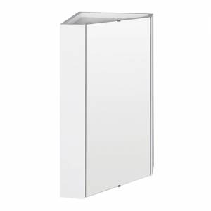 Ultra Design White Gloss Corner Mirror Cabinet