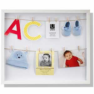 Umbra Clothes Line White Picture Photo Frame