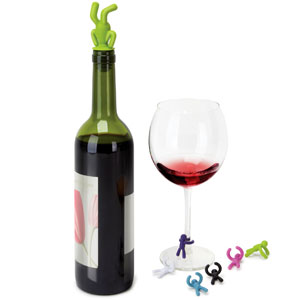 Drinking Buddy Wine Topper and Charms