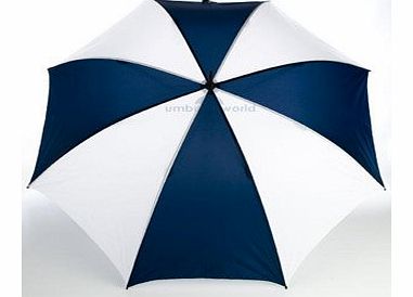 Wooden Handled Golf Umbrella Navy/White
