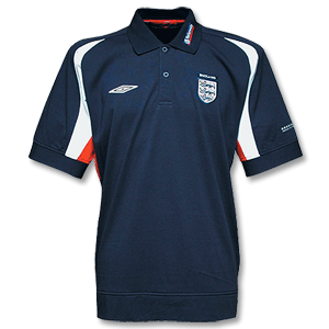 02-03 England Team Polo Shirt - Navy (Boys)
