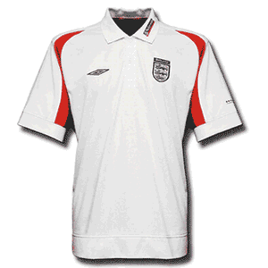 02-03 England Team Polo shirt - white
