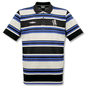 03-04 Chelsea Stripe Polo shirt - navy/grey