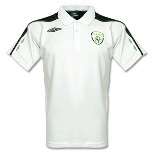 08-09 Ireland Bench Polo Shirt - White/Navy/Green
