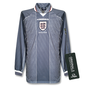 96-97 England Away L/S shirt - Players