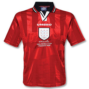 97-99 England Away shirt + FIFA 98 emb.
