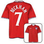 England Away Shirt 2002/04 with Beckham 7 printing.