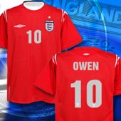 England Away Shirt - 2004/06 with Owen 10 printing.