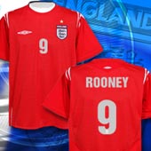 England Away Shirt - 2004/06 with Rooney 9 printing.