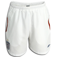 Umbro England Training Shorts - White/Red - Kids.