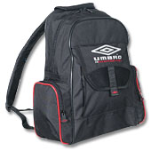 Umbro Premier Back Pack - Black/Silver/Red.