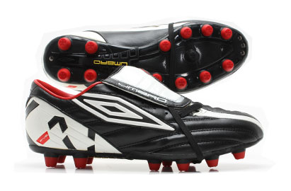 XAI V League FG Football Boots Blk/White/Red