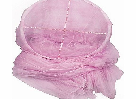 TM) Instant Installtion Double Layer Elegant Round Lace Curtain Dome Bed Canopy Netting Princess Mosquito Net,PinkWith Umiwe Accessory