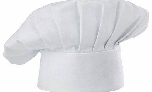 TM) Kitchen Ware White Cotton Ruffled Adjustable Chat Chef Work Hat With Umiwe Accessory Peeler