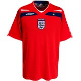 umnbro Umbro England Away Short Sleeve Jersey 2008 - 2009- Large
