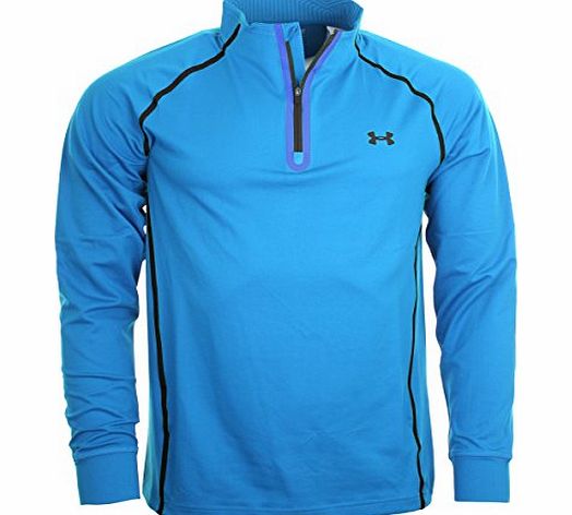 Under Armour 2014 Under Armour Mens ColdGear Infrared 1/4 ZIP Electric Blue/Academy Large