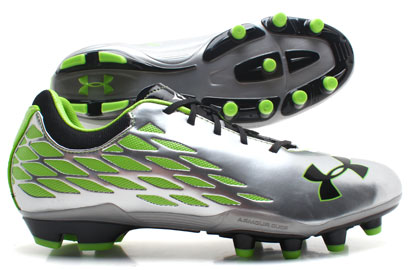 Under Armour Force II FG Football Boots Silver/Green
