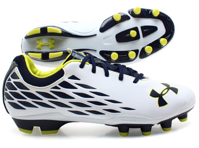 Under Armour UA Force II FG Football Boots White/Navy