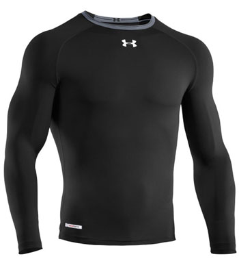 UA Heat Gear Sonic Compression LS T-Shirt Black