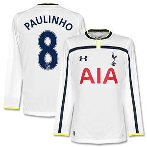 Tottenham Home L/S Paulinho 8 Shirt 2014 2015