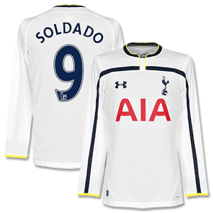 Tottenham Home L/S Soldado 9 Shirt 2014 2015