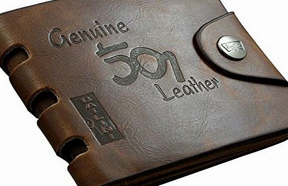 UNHO 501 Mens Soft Pocket Leather Wallet Multi Bifold Wallet ID Credit Card Holder Mens Purse Coin Pocket