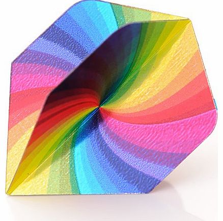 Rainbow Swirl Metallic Dart Flight