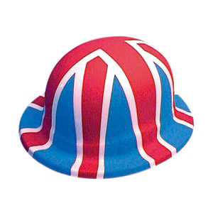 union Jack bowler hat, plastic