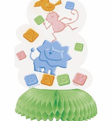 Unique Baby Shower Animal Crackers Honeycomb Decorations - Pack of 4