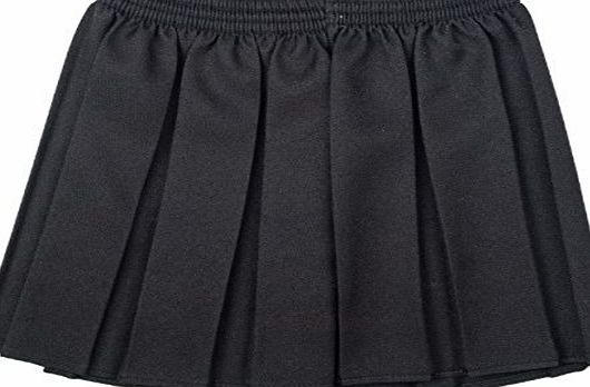 Unique Girls School Uniform Box Pleated Elastic Skirt Black Size 11-12 Years