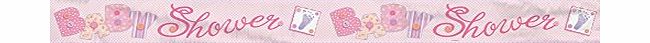 Unique Party Supplies Pink Baby Shower Theme Pink Foil Banner 12 Feet