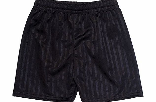 Unique Shadow Stripe Gym Sports Games School Pe Pack Of 2 Shorts Unisex 7-8 Years Black