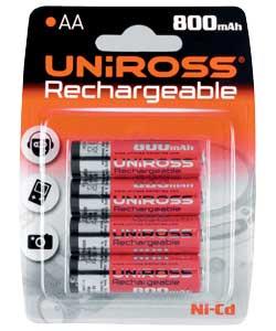 AA Ni-Cad Rechargeable Batteries - 4 Pack