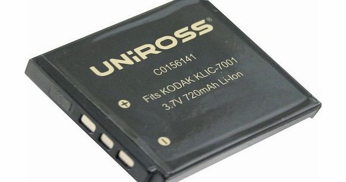 Uniross Digital Camera Battery Equivalent To Kodak KLIC 7001