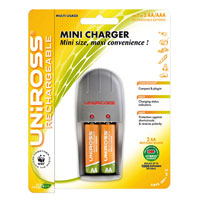 Mini AA and AAA Battery Charger + 2 AA