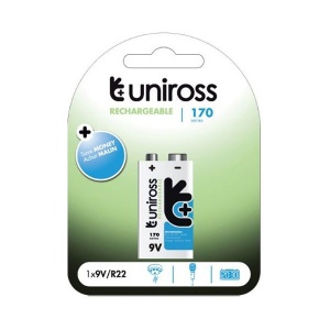 Uniross Series 170 Rechargeable 160mAh 9V Battery