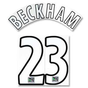 Unisport Beckham 23 07-08 LA Galaxy Away Name and Number